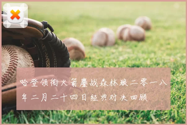 哈登领衔火箭鏖战森林狼二零一八年二月二十四日经典对决回顾